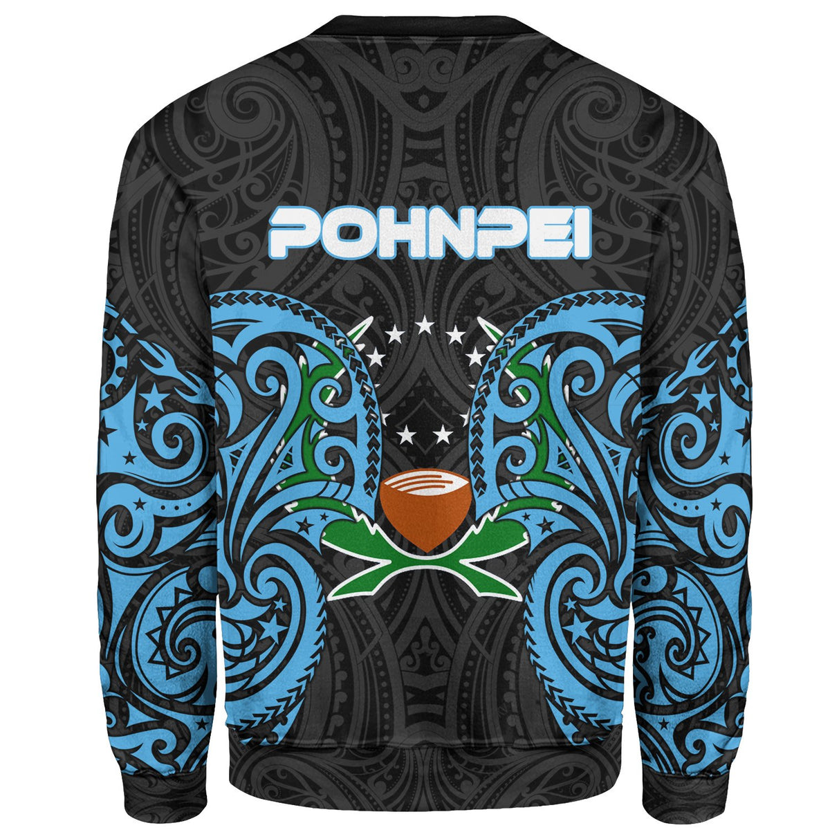 Pohnpei Polynesian Sweater - Spirit Style Blue - Polynesian Pride