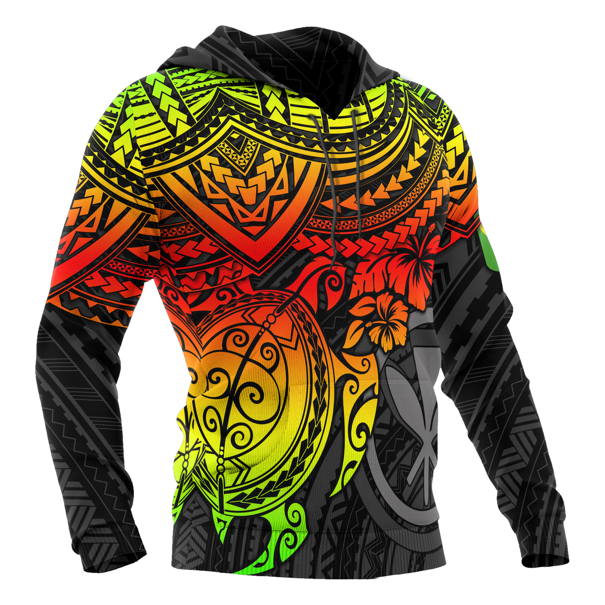 Polynesian Hawaii Hoodie Reggae Turtle - Polynesian Pride