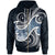 Chuuk Islands Polynesian Zip up Hoodie Ocean Style Unisex Blue - Polynesian Pride