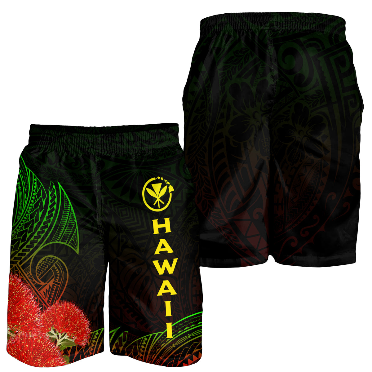 Hawaii Polynesian Men's Short - Ohia Lehua - LT12 - Polynesian Pride