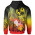 Tonga Custom Hoodie Humpback Whale with Tropical Flowers (Yellow) - Polynesian Pride