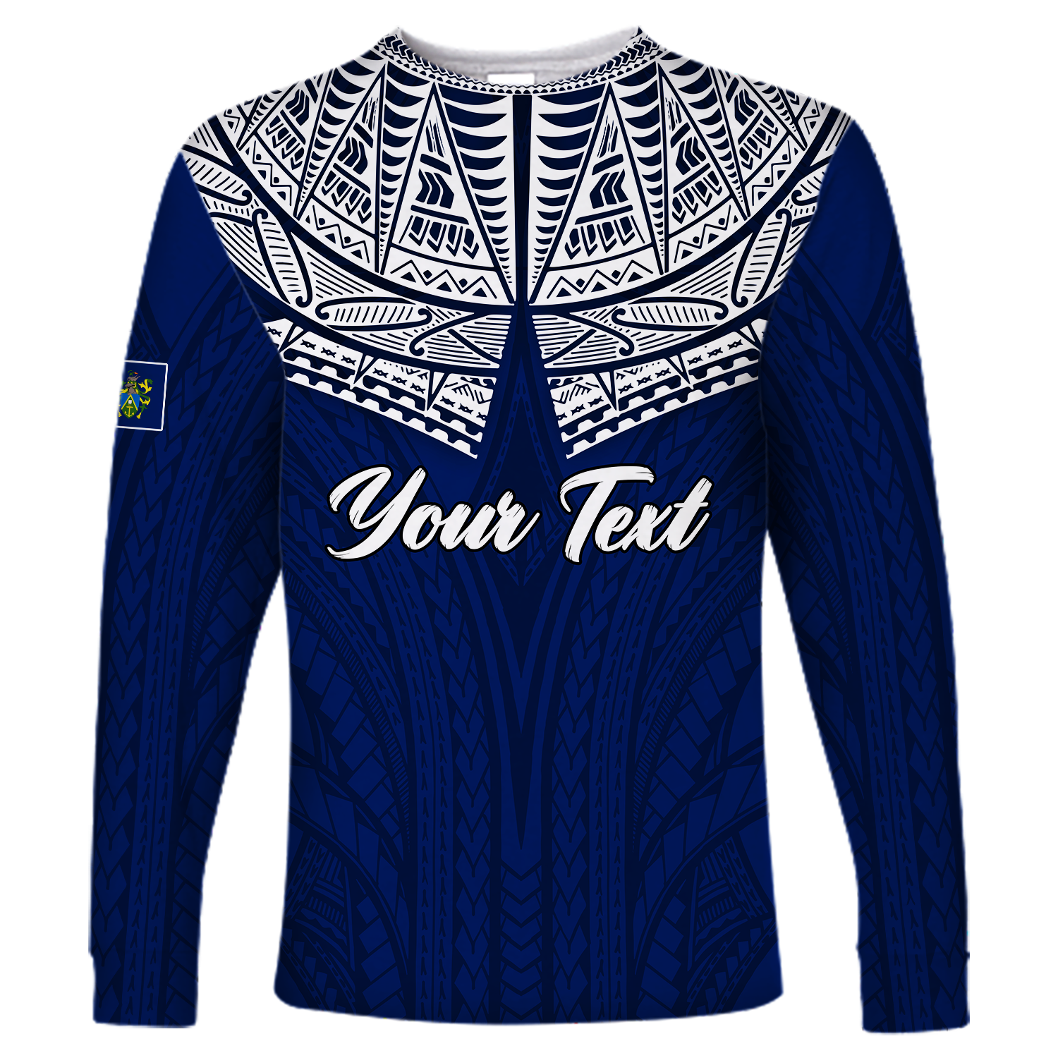 (Custom Personalised) Pitcairn Islands Pride Long Sleeve - LT12 Unisex Blue - Polynesian Pride