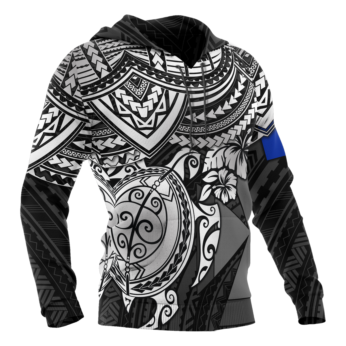 Wallis nd Futuna Polynesian Hoodie White Turtle - Polynesian Pride