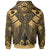 Chuuk Custom Zip up Hoodie Gold Seal with Polynesian Tattoo - Polynesian Pride