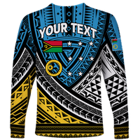(Custom Personalised) Vanuatu Sanma Province Tribal Pattern Long Sleeve Shirt - LT12 - Polynesian Pride