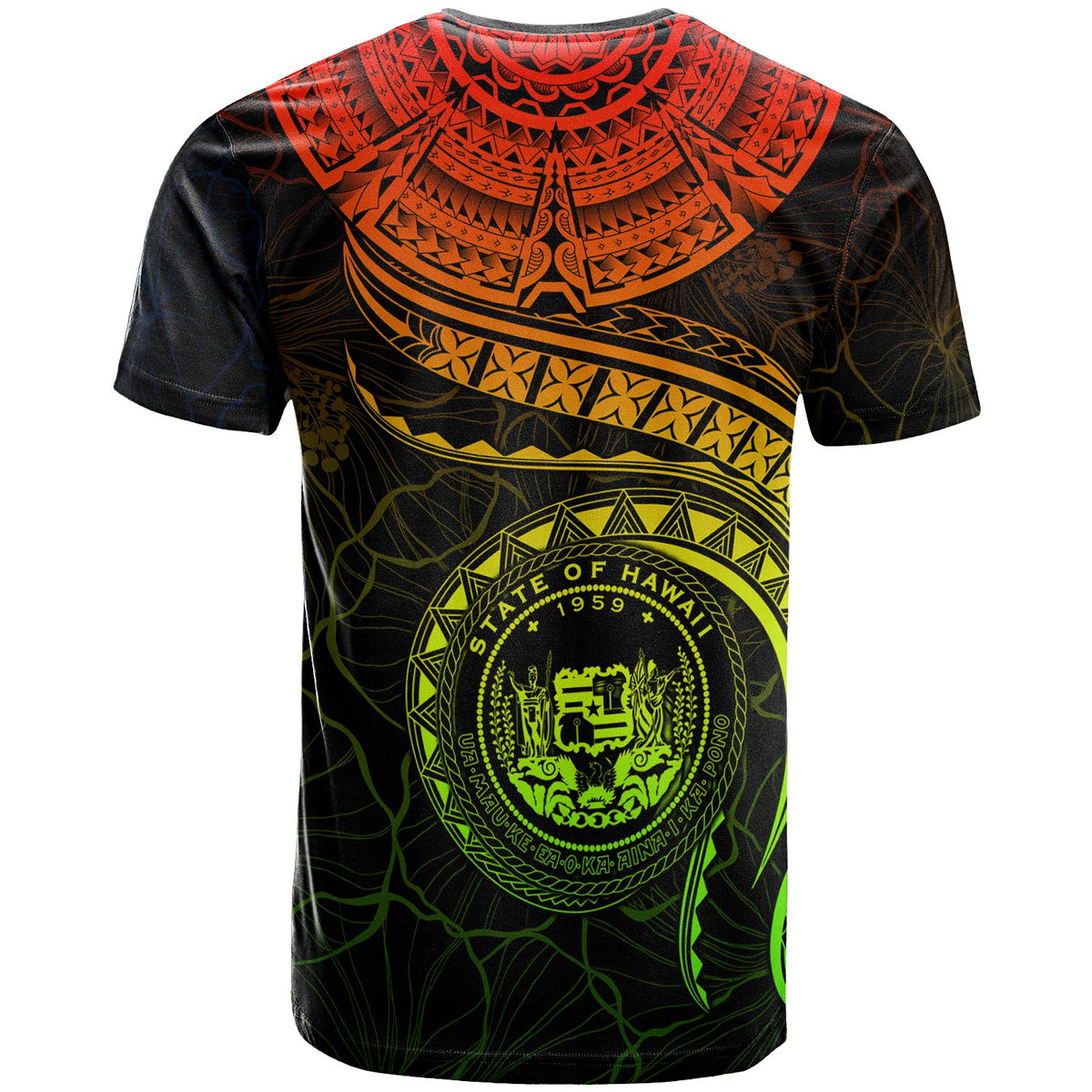 Polynesian Hawaii T Shirt Hawaiian Waves (Reggae) - Polynesian Pride