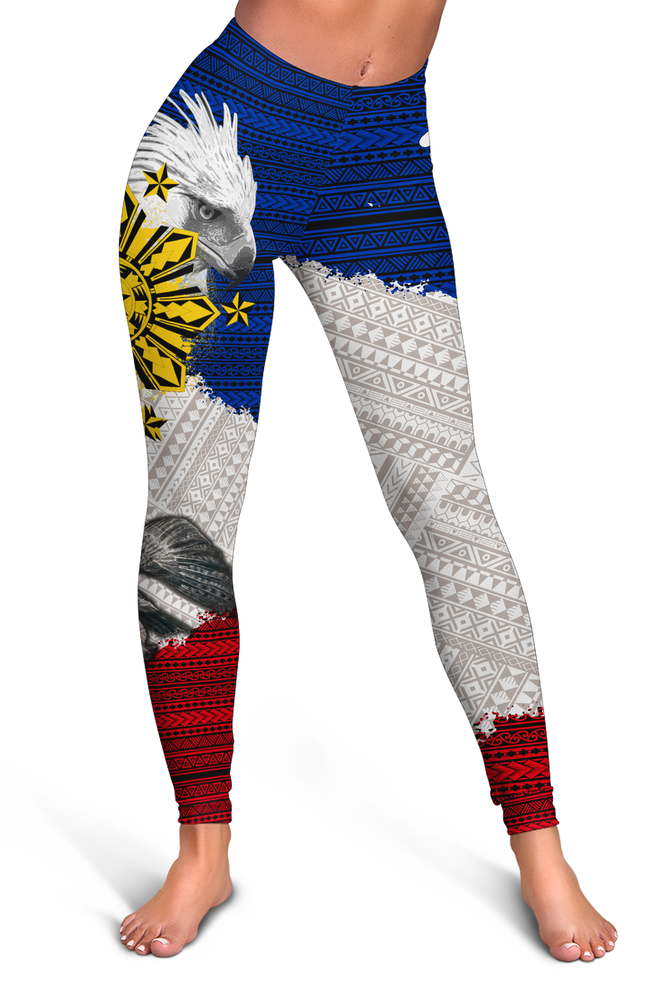 Philippines Filipino Tribal Eagle Women Legging - LT2 White - Polynesian Pride