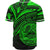 American Samoa Baseball Shirt - Green Color Cross Style - Polynesian Pride