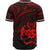 Tonga Baseball Shirt - Red Color Cross Style - Polynesian Pride