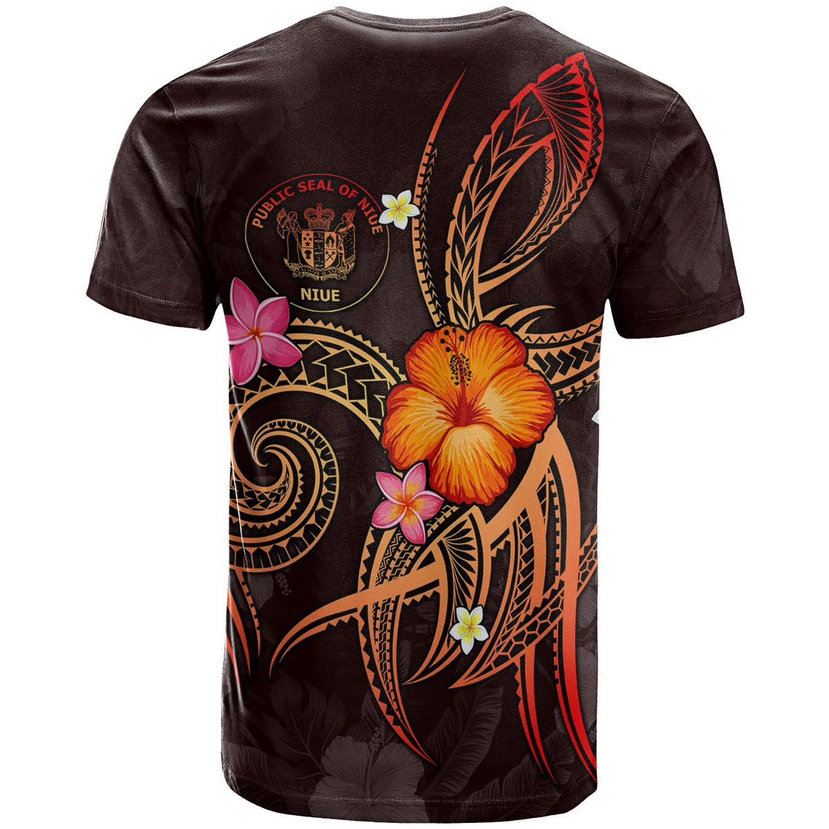 Niue Polynesian T Shirt Legend of Niue (Red) - Polynesian Pride