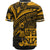 Fiji Baseball Shirt - Gold Color Cross Style - Polynesian Pride