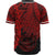 Palau Polynesian Baseball Shirt - Tribal Wave Tattoo Red - Polynesian Pride