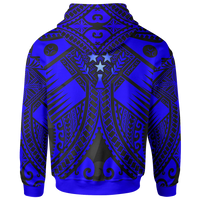 Kosrae Hoodie Blue Seal with Polynesian Tattoo - Polynesian Pride