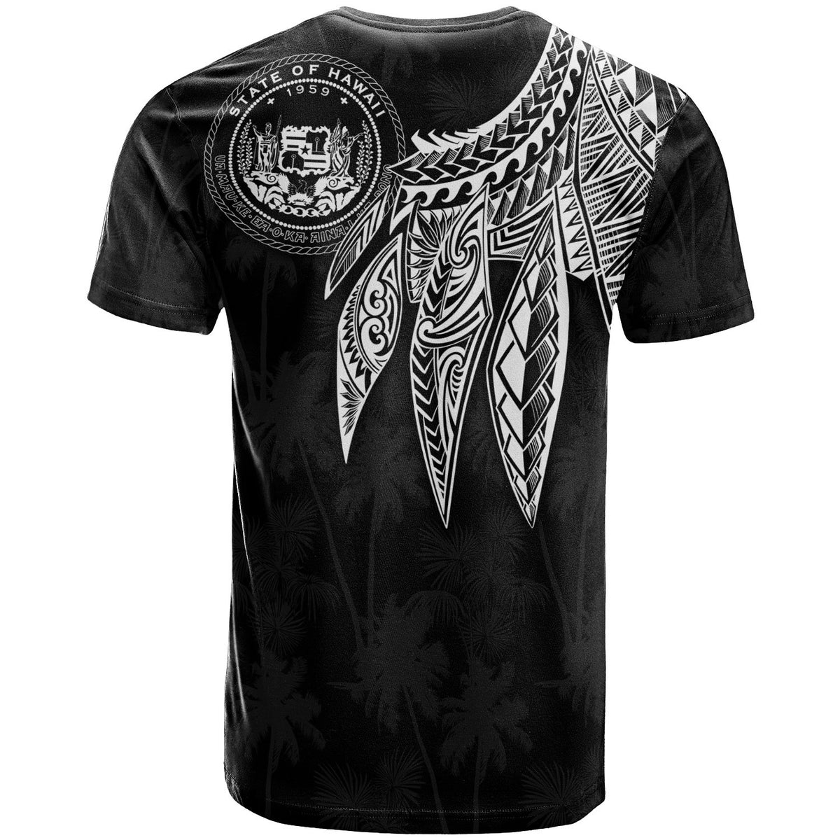 Polynesian Hawaii T shirt Polynesian Wings (White) - Polynesian Pride