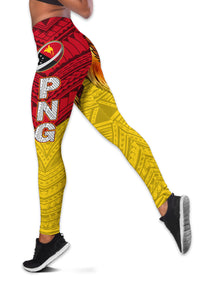 Papua New Guinea Rugby Kumul Pride Women Legging - LT2 Yellow - Polynesian Pride