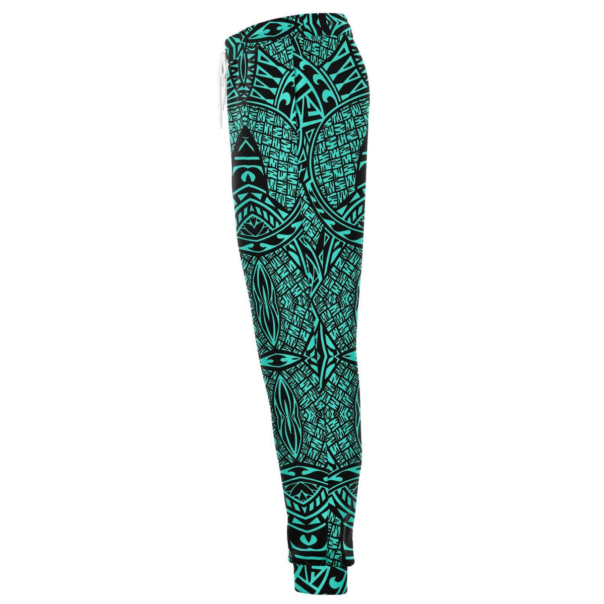 Polynesian Lauhala Mix Turquoise Joggers - Polynesian Pride