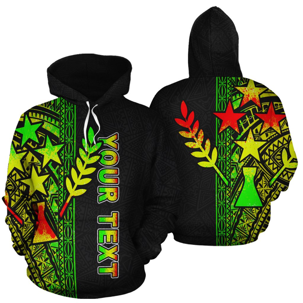 Kosrae Polynesian Custom Hoodie Reggae Line Unisex Reggae - Polynesian Pride