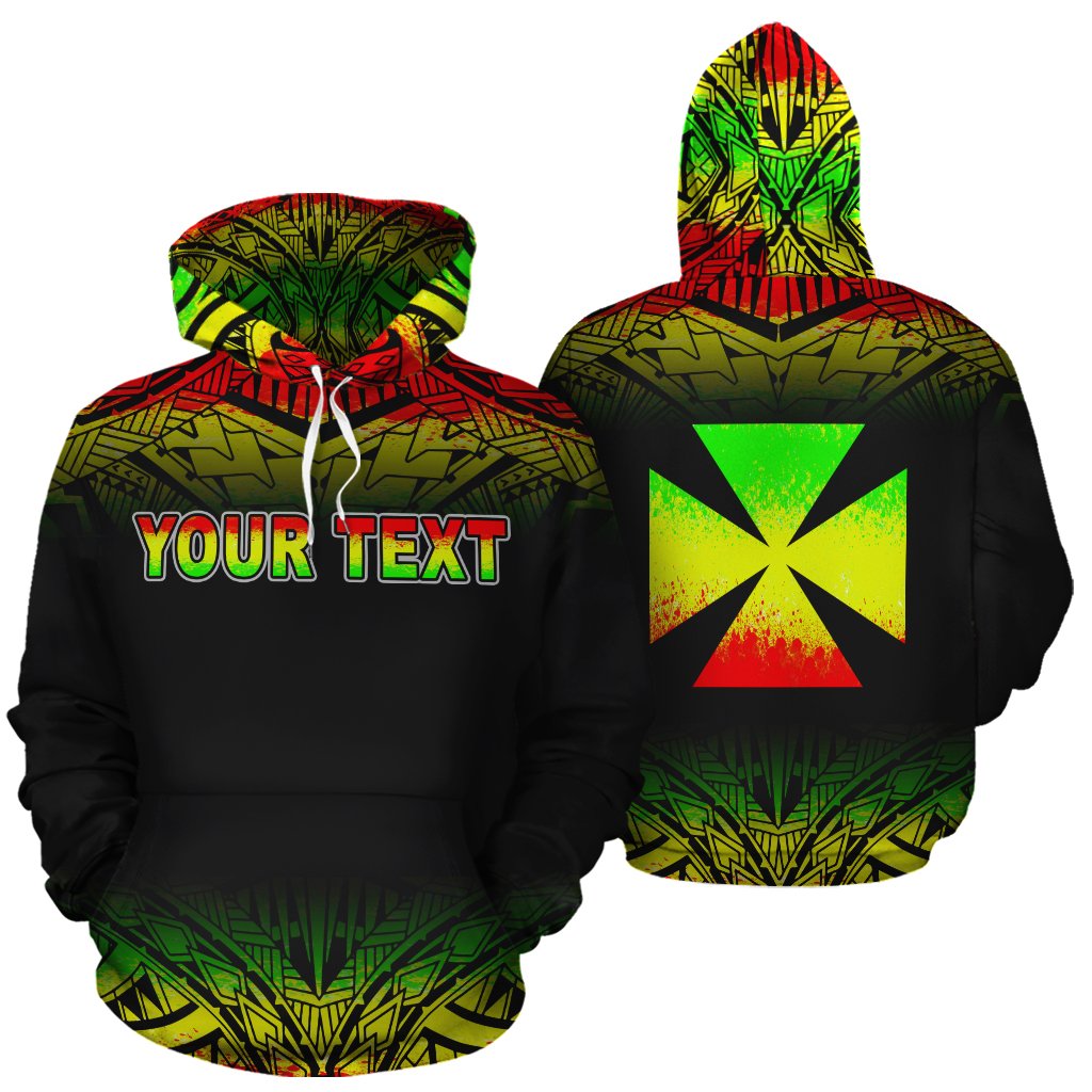 Wallis and Futuna Polynesian Custom Hoodie Reggae Frog Unisex Reggae - Polynesian Pride