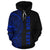 American Samoa Polynesian Custom Hoodie Blue Line - Polynesian Pride