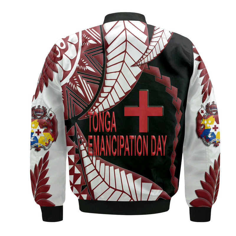 Tonga Emancipation Day Bomber Jacket Kupesi Pattern No.3 LT9 - Polynesian Pride