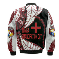 Tonga Emancipation Day Bomber Jacket Kupesi Pattern No.3 LT9 - Polynesian Pride