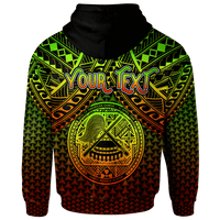 Polynesian American Samoa Custom Hoodie Reggae Vintage Polynesian Patterns - Polynesian Pride