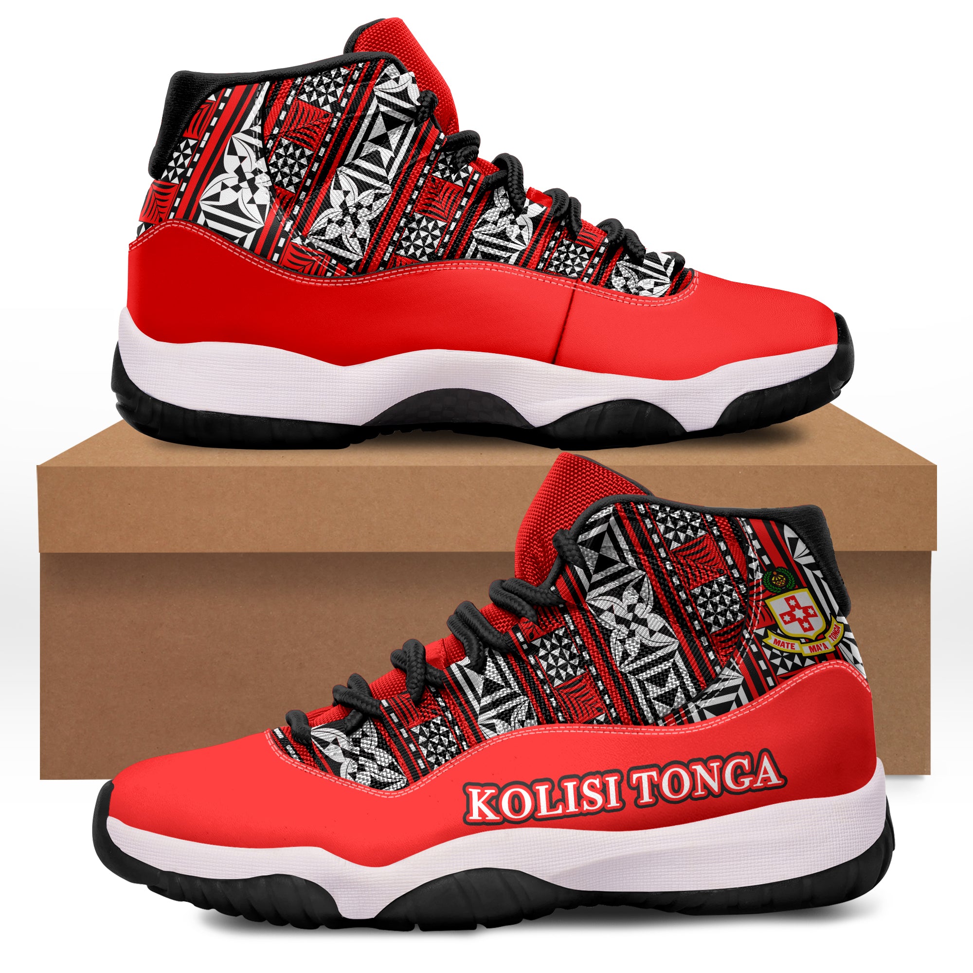 Kolisi Tonga Sneaker J.11 Style No.3 LT6 Red - Polynesian Pride