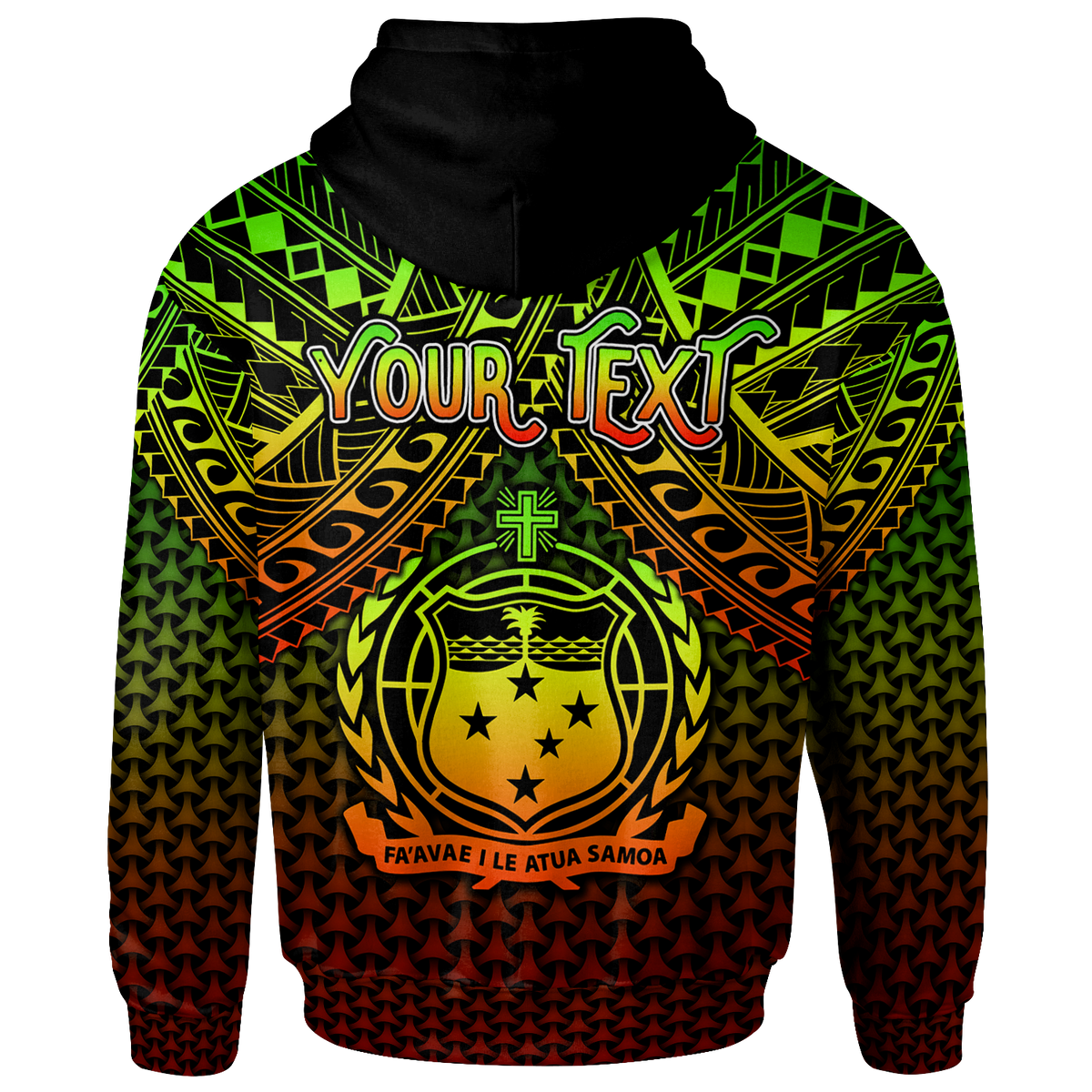 Polynesian Samoa Custom Zip up Hoodie Reggae Vintage Polynesian Patterns - Polynesian Pride