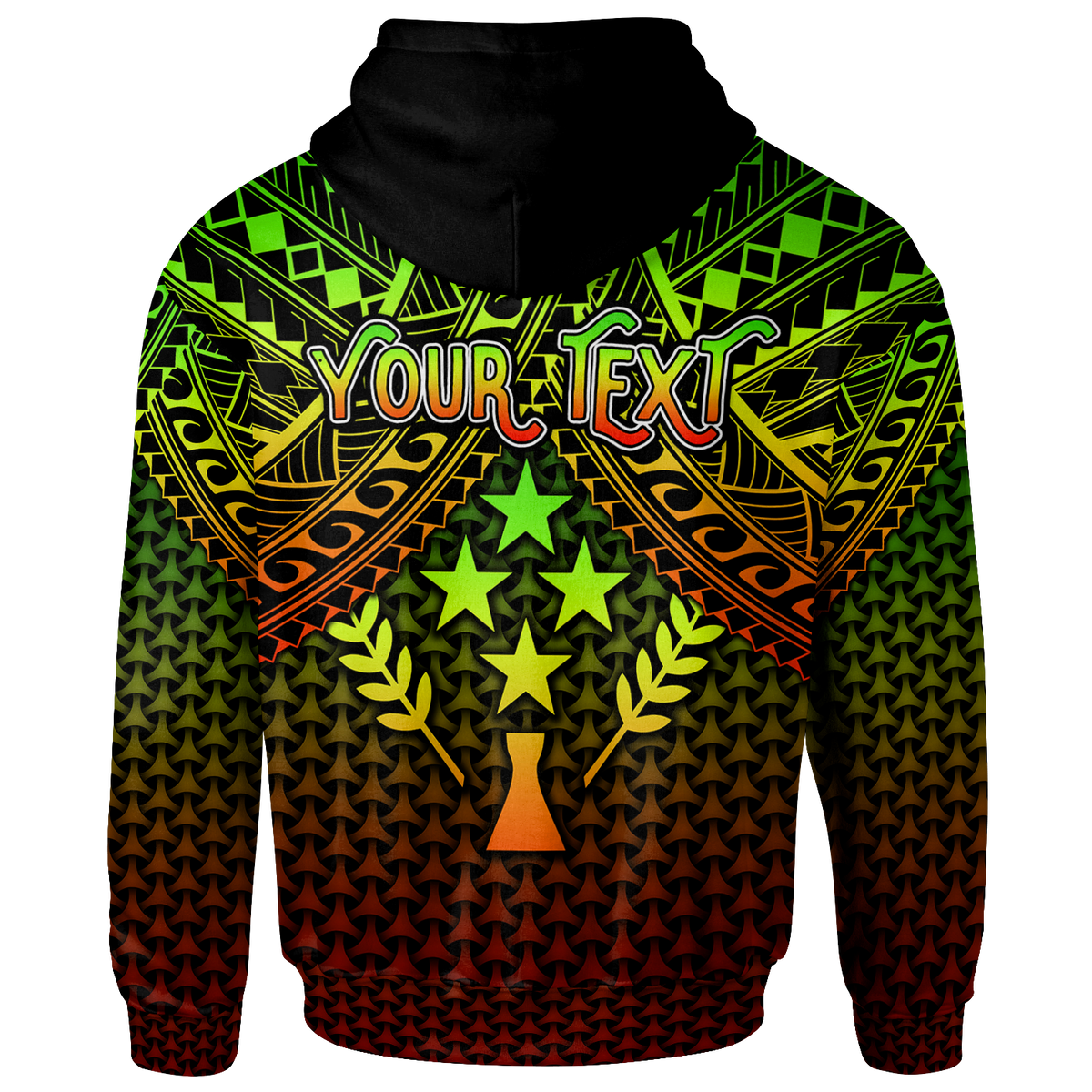 Polynesian Kosrae Custom Zip up Hoodie Reggae Vintage Polynesian Patterns - Polynesian Pride