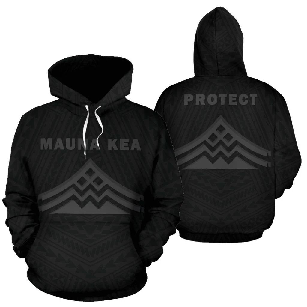 Hawaii Mauna Kea Polynesian Hoodie Grey Unisex Grey - Polynesian Pride