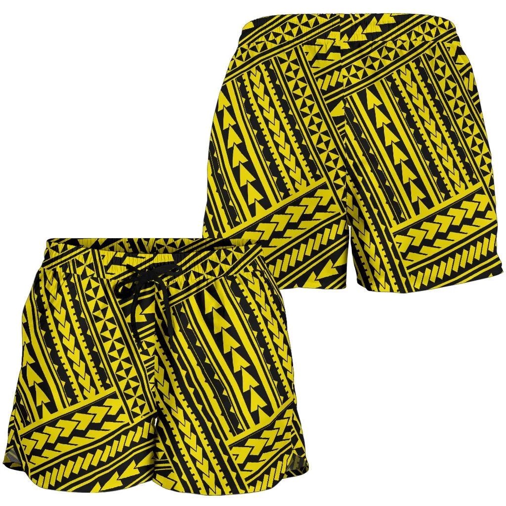 Polynesian Nation Yellow Women's Short Women Yellow - Polynesian Pride