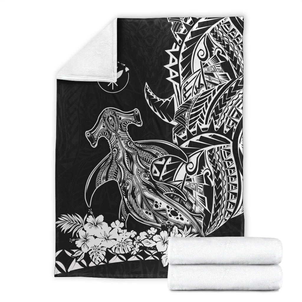 Hawaii Polynesian Premium Blanket Wild Hammerhead Sharks LT13 - Polynesian Pride