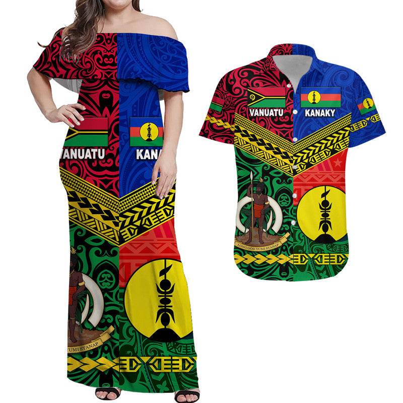 Polynesian Matching Hawaiian Shirt and Dress Vanuatu New Caledonia Together LT8 Blue - Polynesian Pride