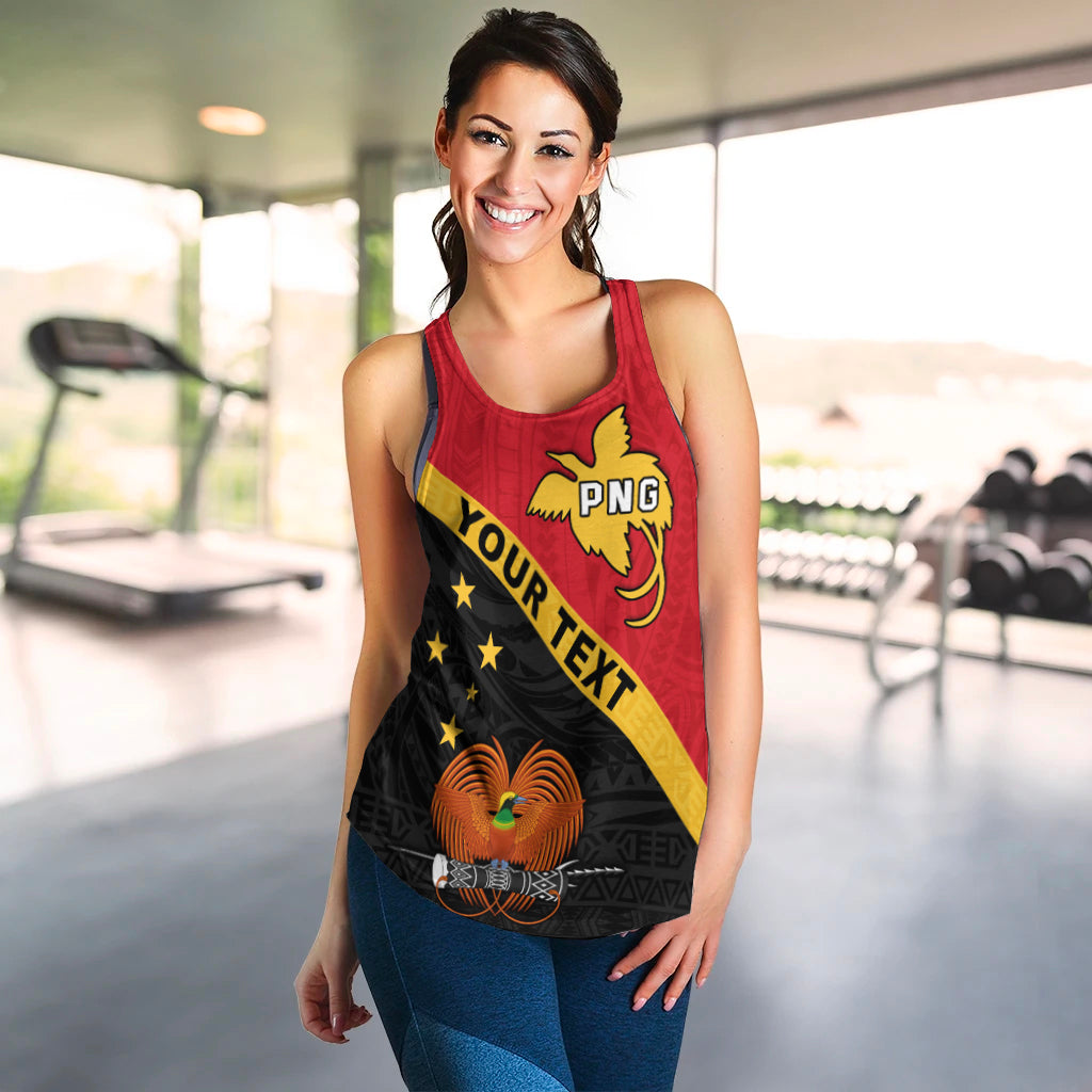 (Custom Personalised) Papua New Guinea Rugby Women Racerback Tank The Kumuls PNG LT13 - Polynesian Pride