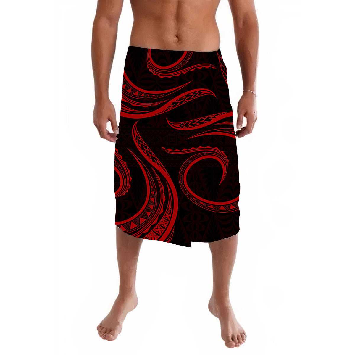 Polynesian Pattern Lavalava Always Proud LT13 Black - Polynesian Pride