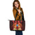 Yap Custom Personalised Large Leather Tote - Tribal Tuna Fish - Polynesian Pride