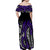 New Zealand Off Shoulder Long Dress Maori NZ Unique Purple LT13 - Polynesian Pride