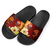 Tahiti Custom Personalised Slide Sandals - Tribal Tuna Fish - Polynesian Pride