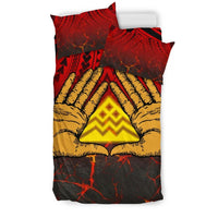 Hawaiian Protect Mauna Kea Volcano Hand Polynesian Bedding Set - Polynesian Pride
