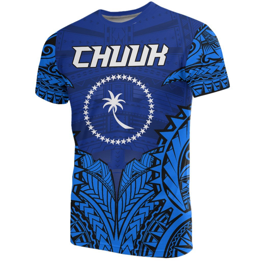 Chuuk T Shirt Chuuk Flag Polynesian Tattoo Unisex Blue - Polynesian Pride