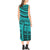 Polynesian Tribal Phaedra Sleeveless Open Fork Long Dress - Blue Version - Polynesian Pride