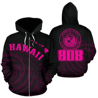 Hawaii Polynesia Hoodie Pink Tatau Style Unisex Pink - Polynesian Pride