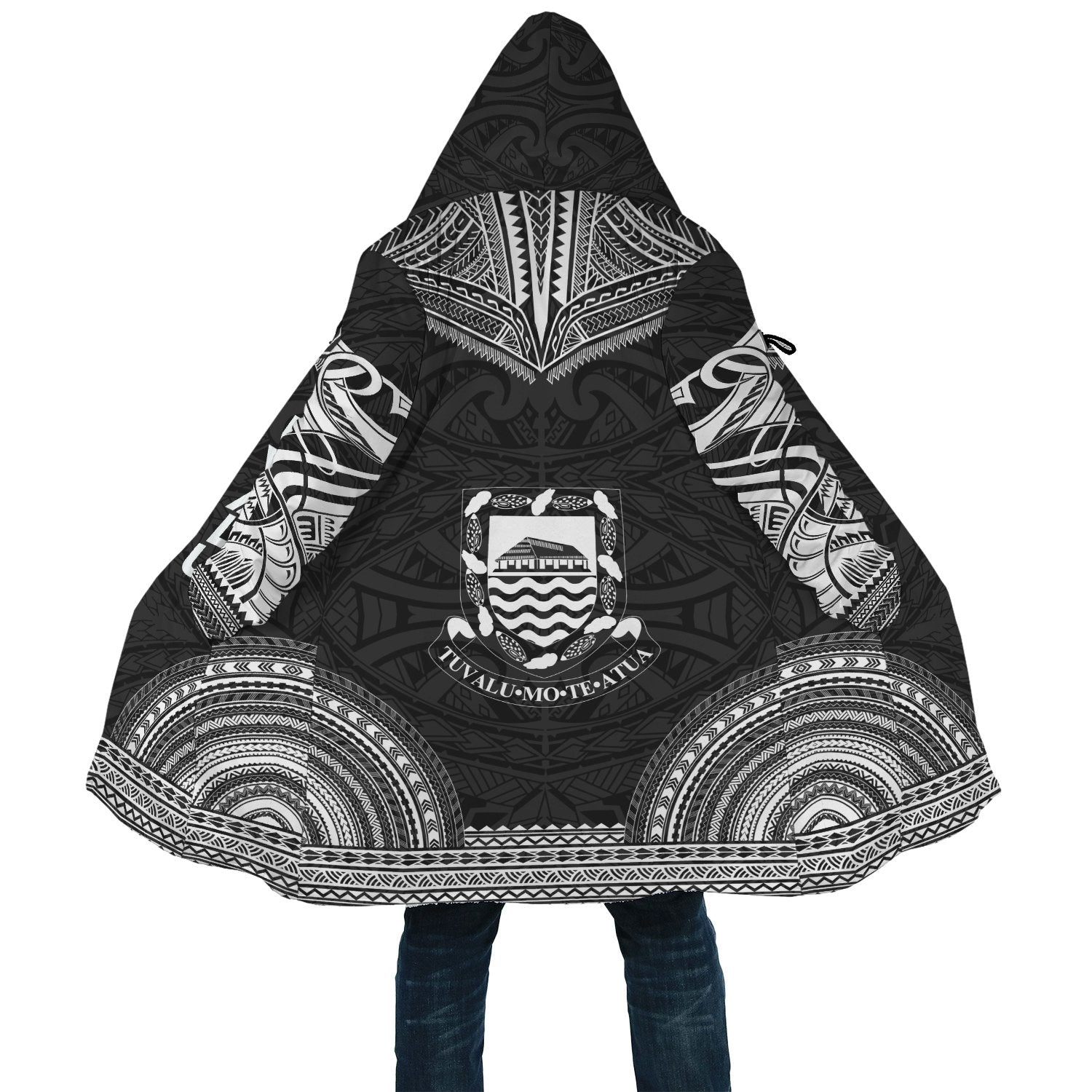 Tuvalu Polynesian Chief Cloak - Black Version - Polynesian Pride