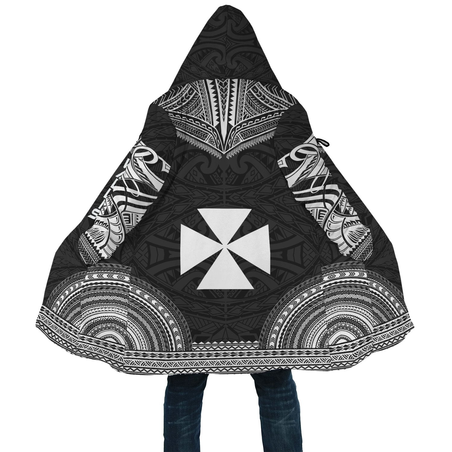 Wallis And Futuna Polynesian Chief Cloak - Black Version - Polynesian Pride