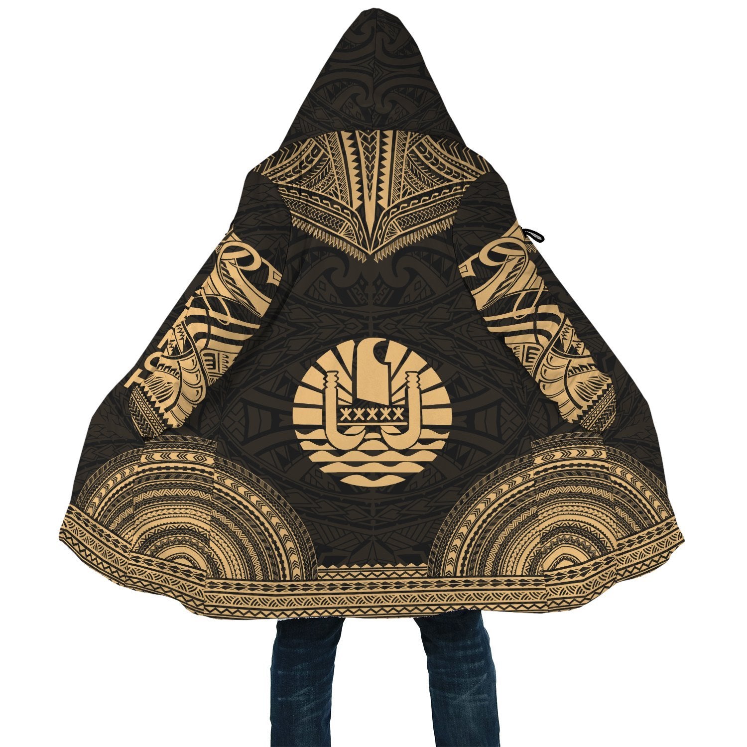 French Polynesian Chief Cloak - Gold Version - Polynesian Pride