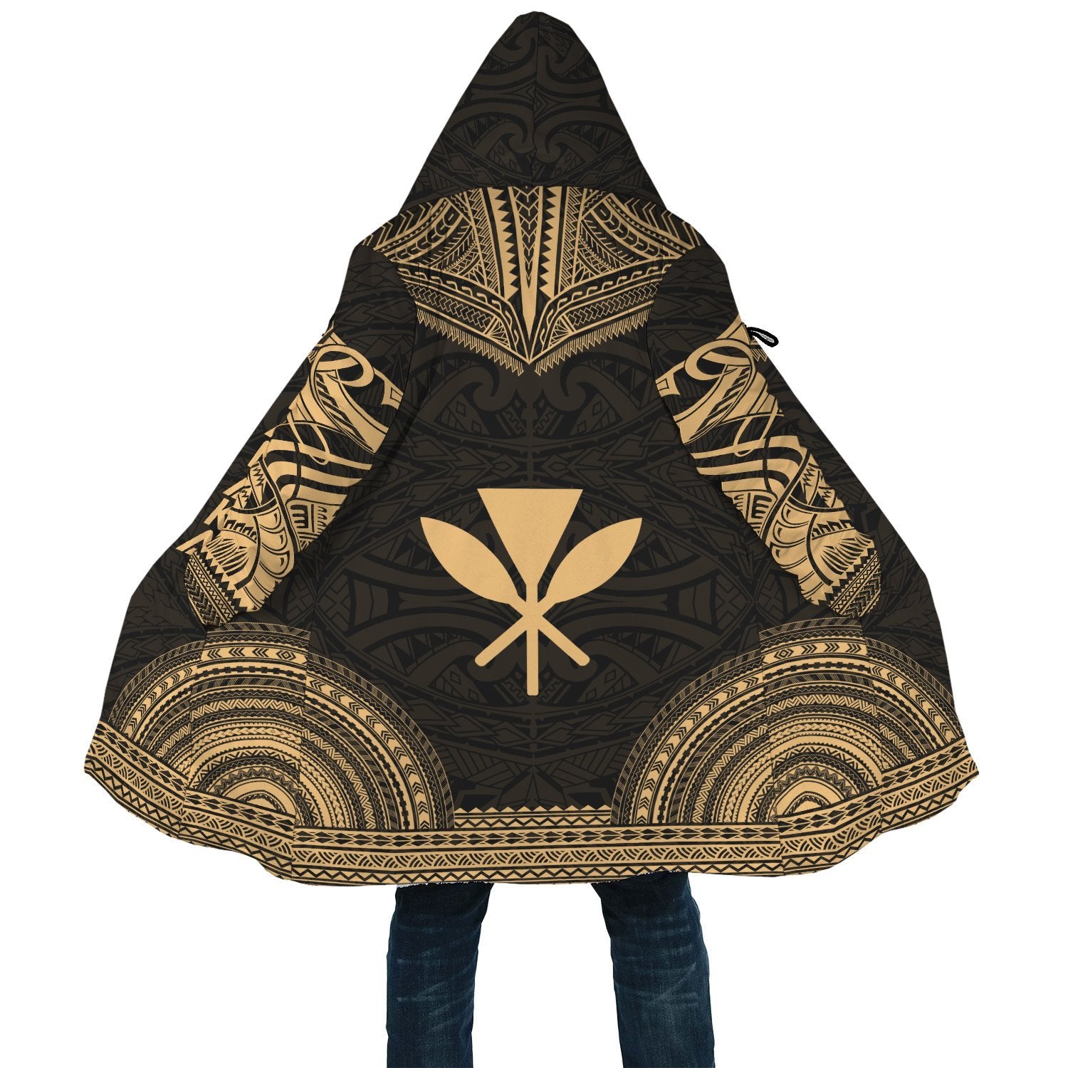 Kanaka Maoli Polynesian Chief Cloak - Gold Version - Polynesian Pride