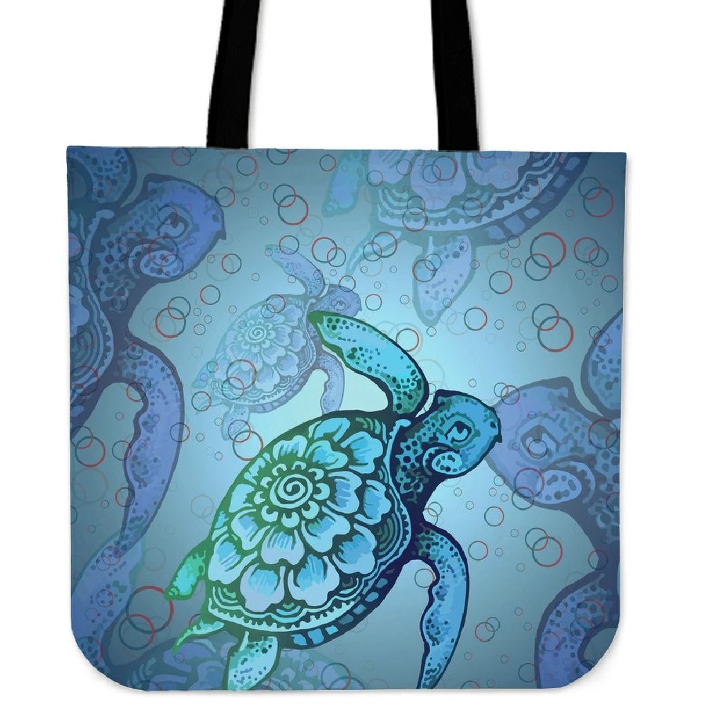 Turtle Beauty Tote Bag Tote Bag One Size Blue - Polynesian Pride