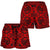 Polynesian Kakau Turtle Red Women's Short Women Red - Polynesian Pride