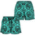 Polynesian Kakau Turtle Turquoise Women's Short Women Turquoise - Polynesian Pride