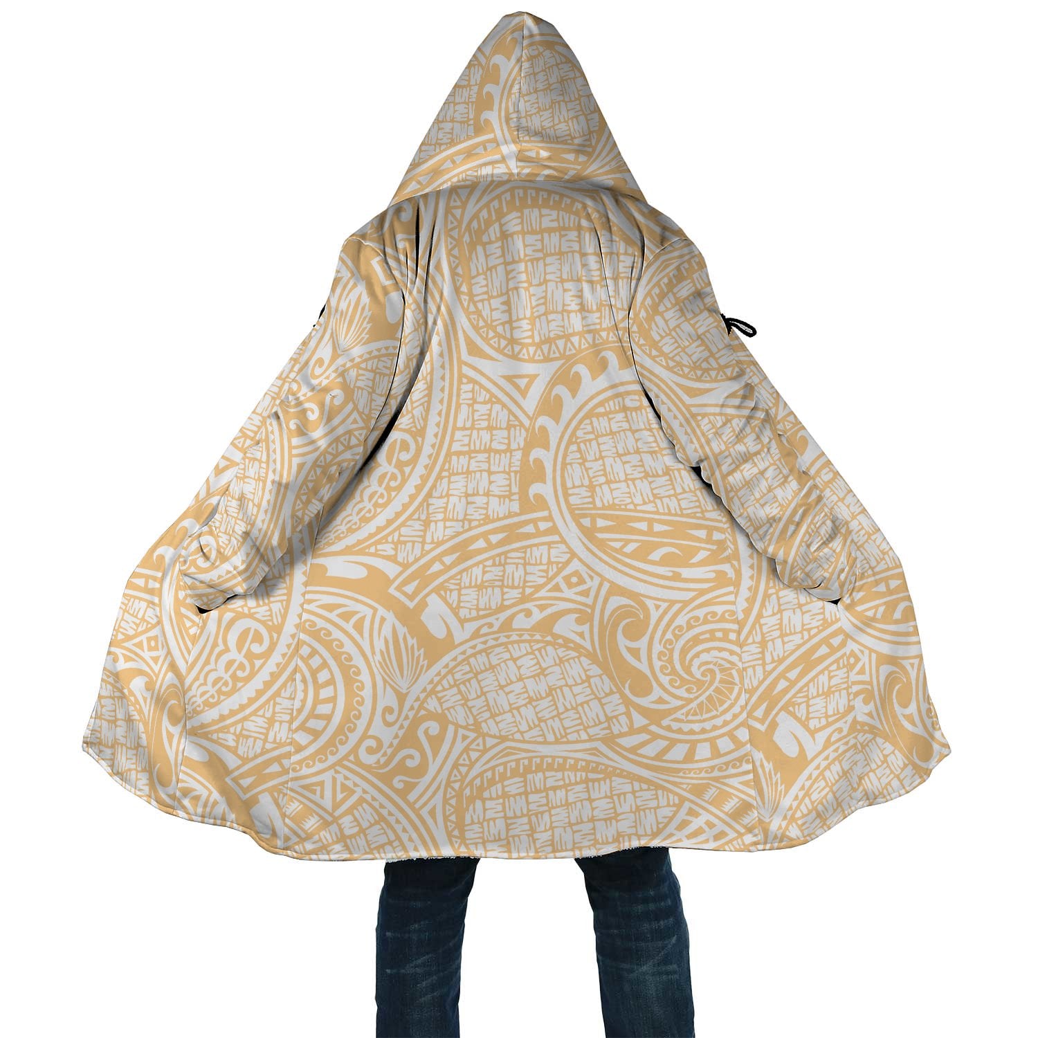 Polynesian All Over Print Cloak 09 Unisex White - Yellow - Polynesian Pride